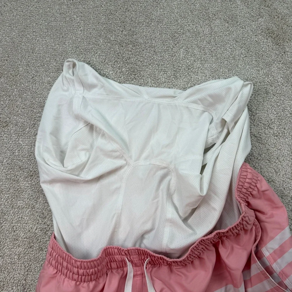 Chubbies Mens Large Swim Trunks Pink Teal Striped 7 Inch Inseam Shorts